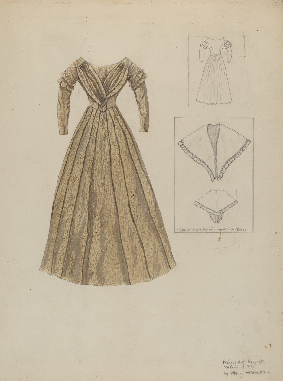 Kjole, c. 1937. av Mary E Humes