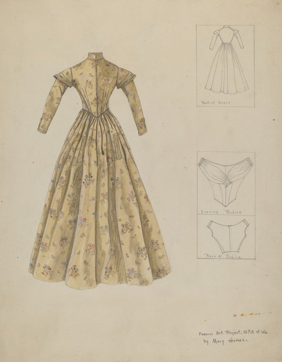 Kjole, c. 1937. av Mary E Humes