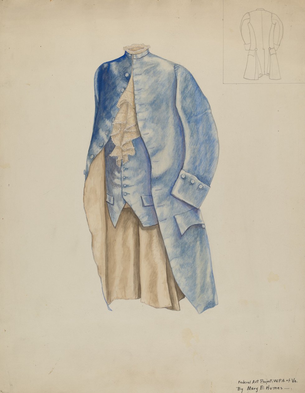 Herrefrakk og vest, ca. 1937. av Mary E Humes