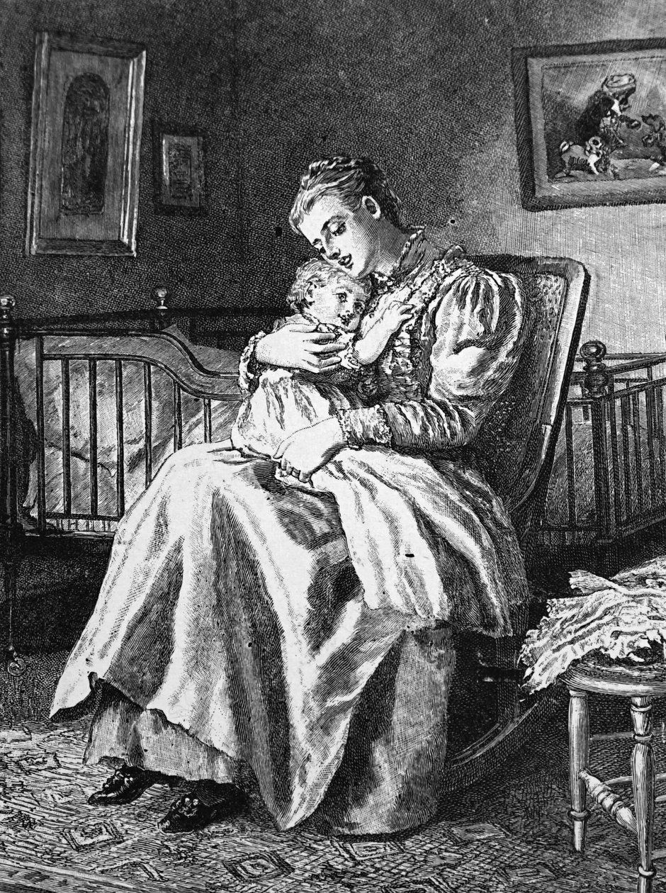 En mor som koser barnet sitt av Mary Ellen Edwards