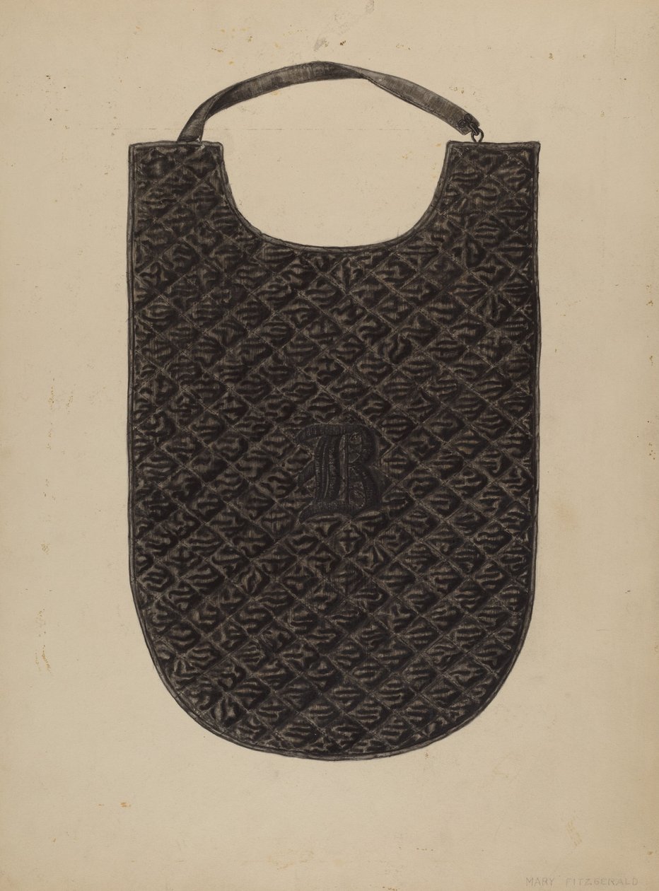 Quiltet brystbeskyttelse, ca. 1940. av Mary Fitzgerald