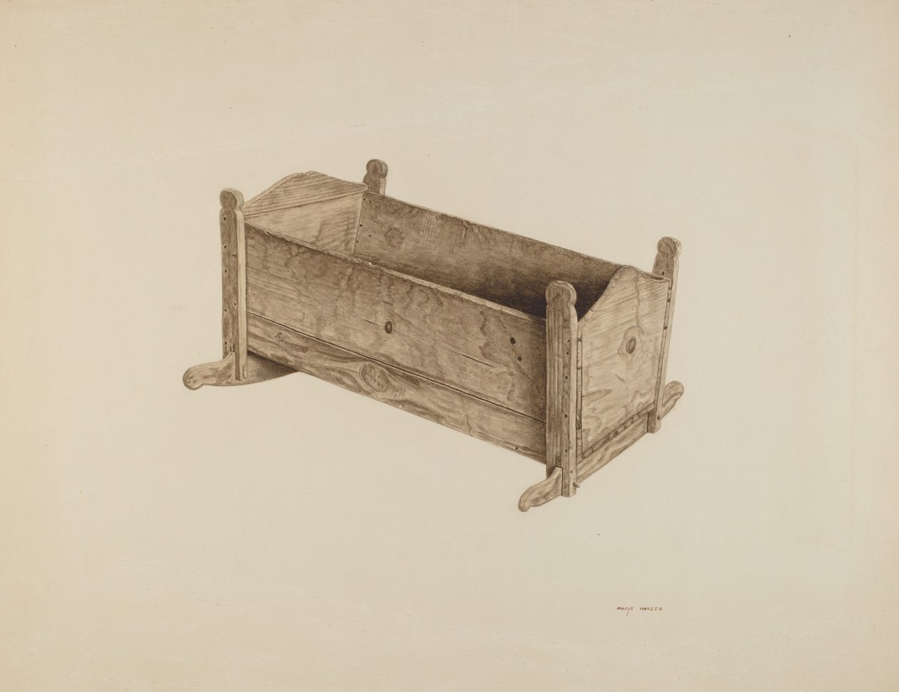 Box Cradle, ca. 1939. av Mary Hansen