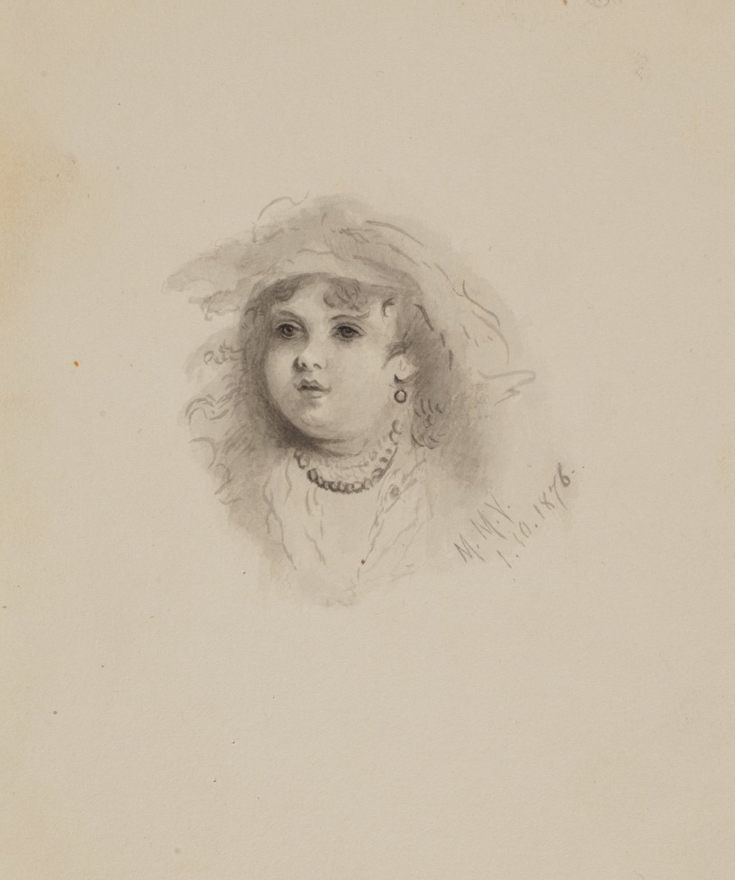 Uten tittel Head of a Child, 1876. av Mary Vaux Walcott