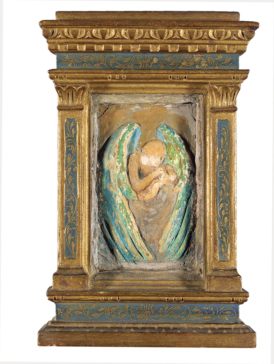 Death Crowning Innocence (terrakotta) av Mary Watts