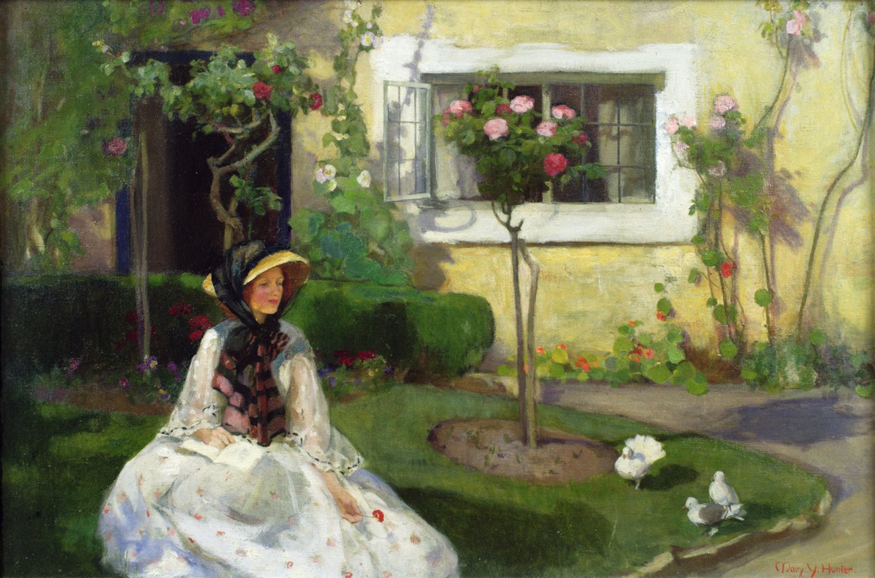 A Quiet Moment (olje på lerret) av Mary Young Hunter