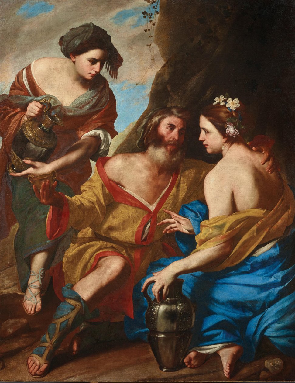 Lot og hans døtre, 1640-årene. av Massimo Stanzione