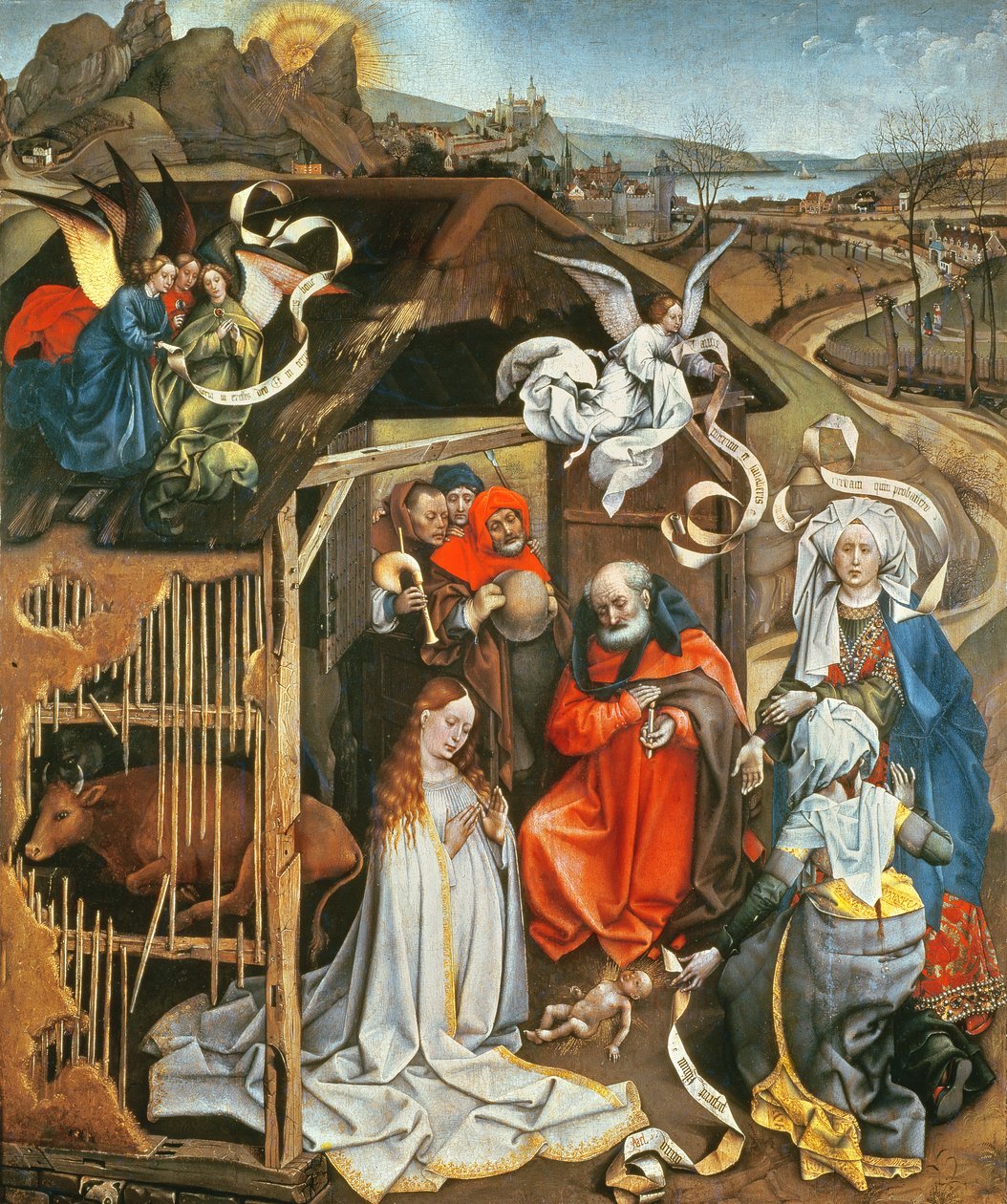 Fødsel, ca. 1425 av Master of Flémalle