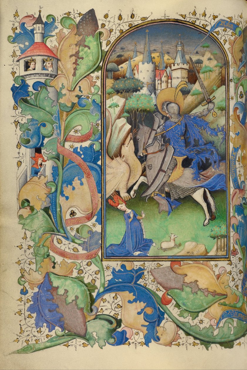 Saint George and the Dragon av Master of Guillebert de Mets