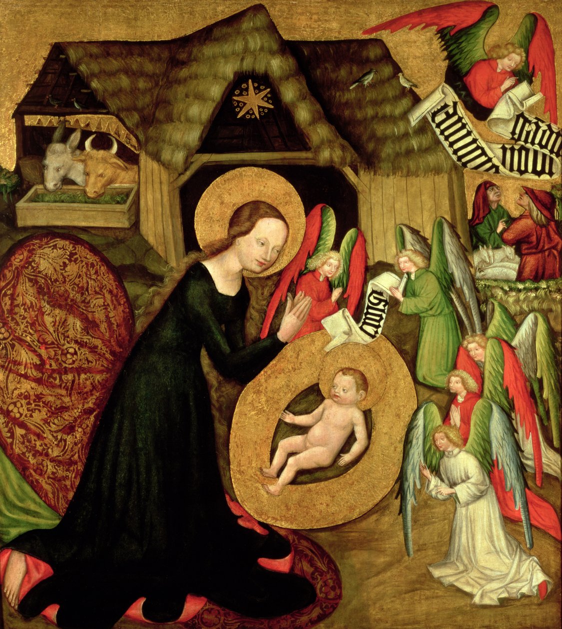 Fødsel, ca. 1425 av Master of Raigern