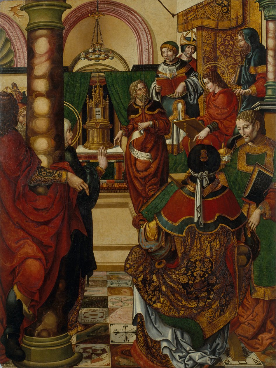 Jesus blant lovens leger av Master of Sigena