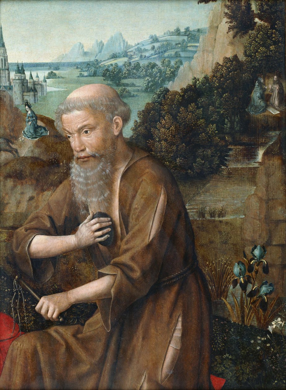 St. Jerome av Master of The Legend of St. Lucy