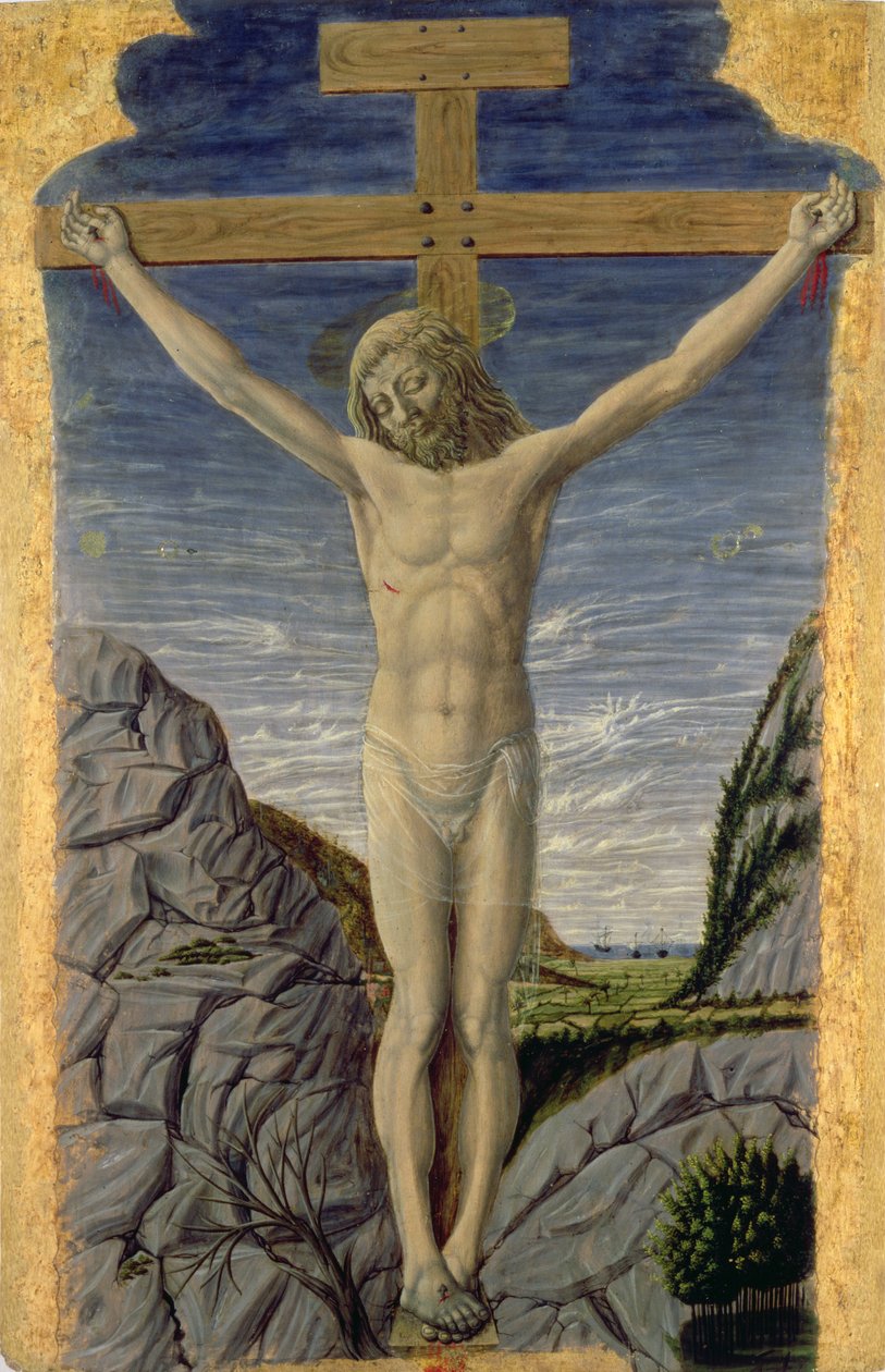 Korsfestelse (tempera på panel) av Master of the Barberini Panels