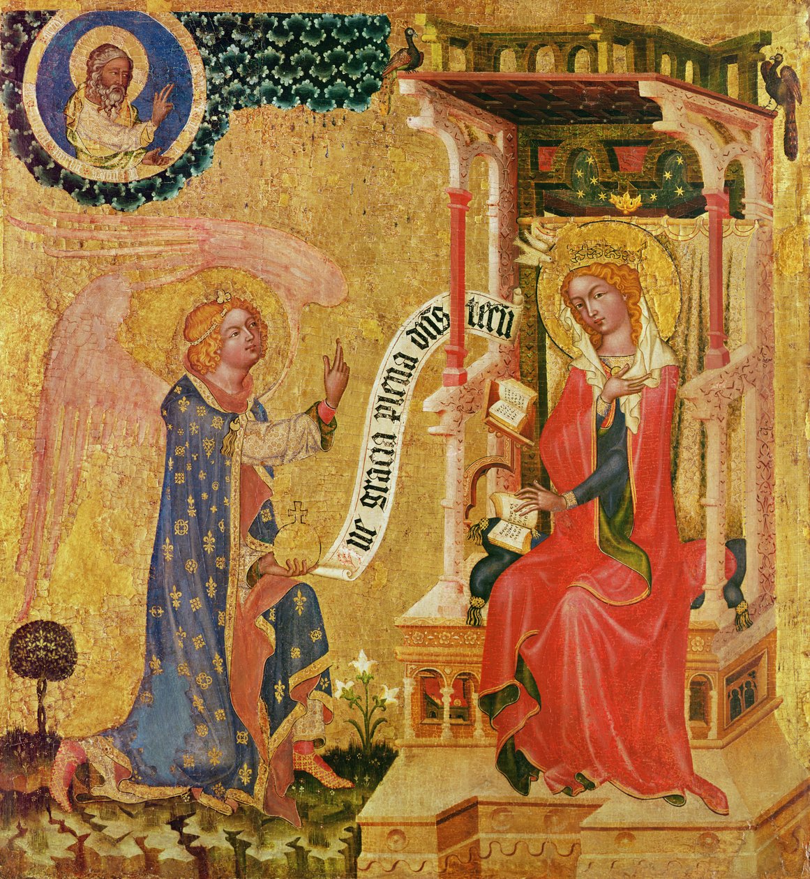 Bebudelse, ca. 1350 (tempera på tre) av Master of the Cycle of Vyssi Brod