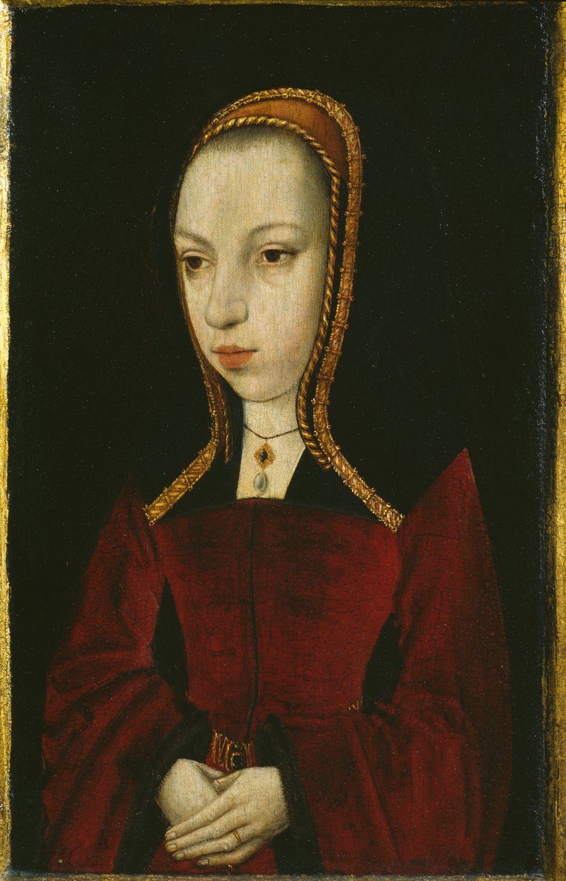 Portrett av Margaret av Østerrike, ca. 1495 (maleri på trepanel) av Master of the Legend of the Magdalen