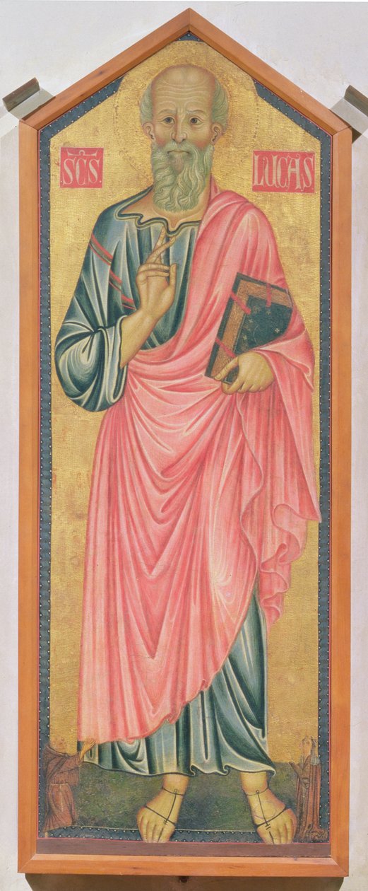 Evangelisten St. Lukas (tempera på panel) av Master of the Magdalen