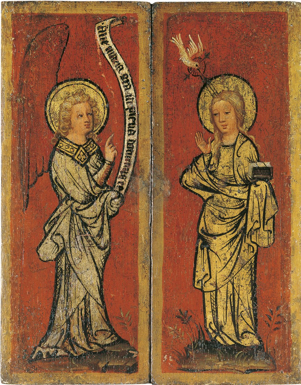 Kunngjøringen. Triptyk av Det hellige ansikt av Master Bertram of Minden