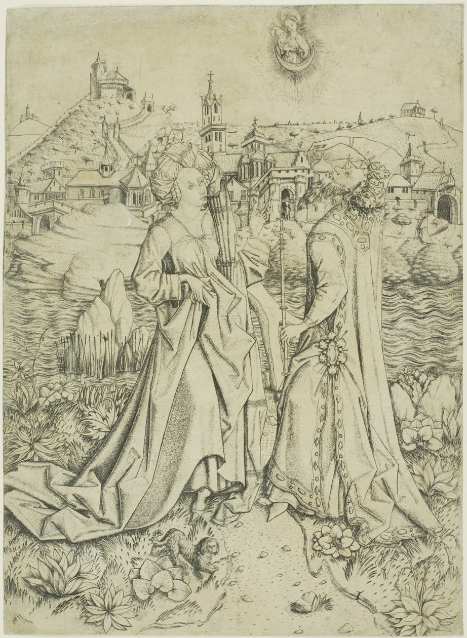 Augustus og Sibylla av Master E.S.