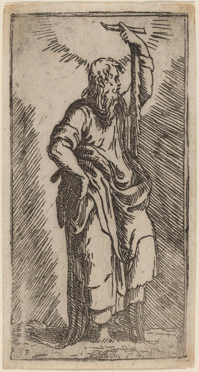 St. Simon av Master F.P. after Parmigianino
