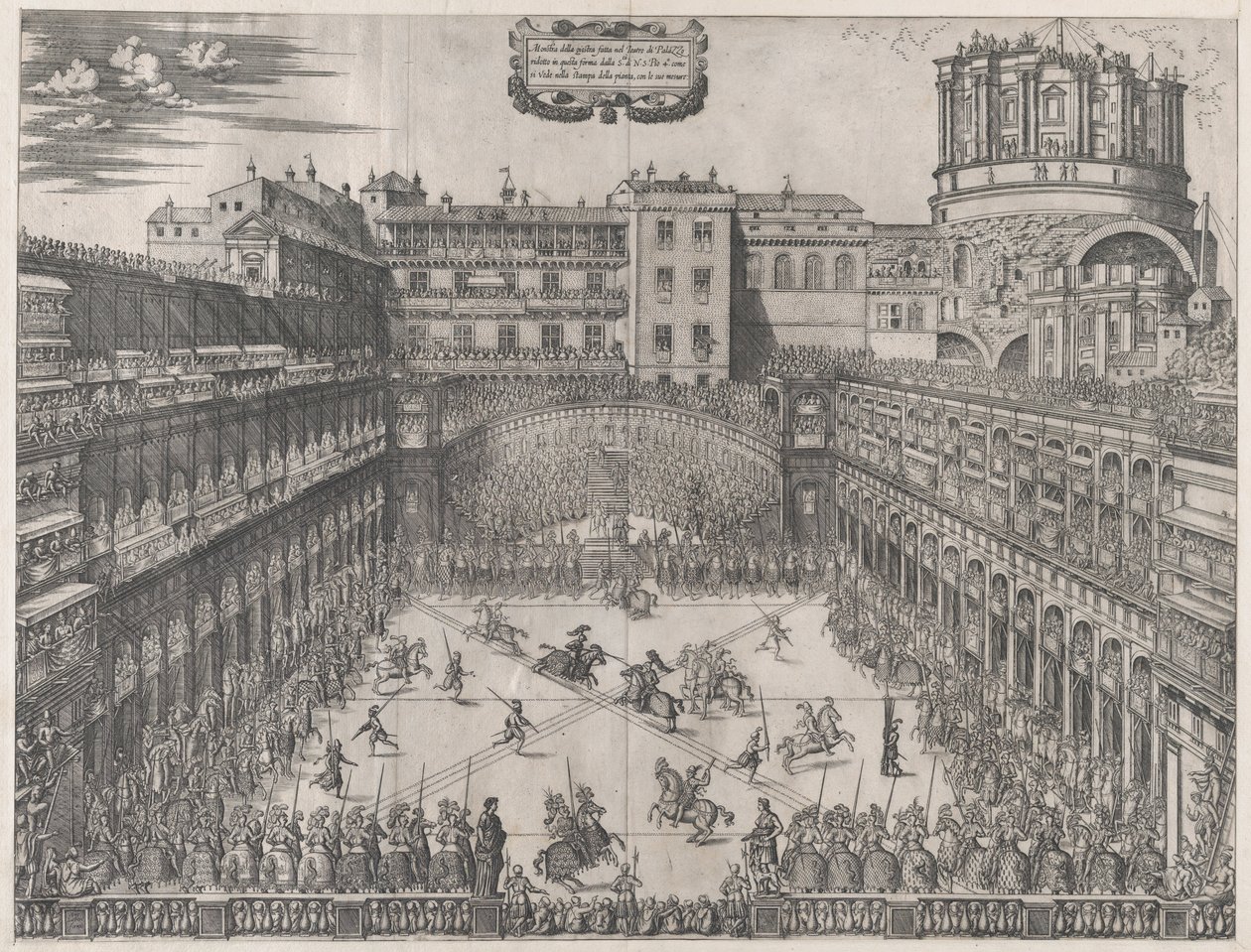 Mirror of Roman Magnificence: Vatikanets turnering, 1565., 1565. av Master HCB