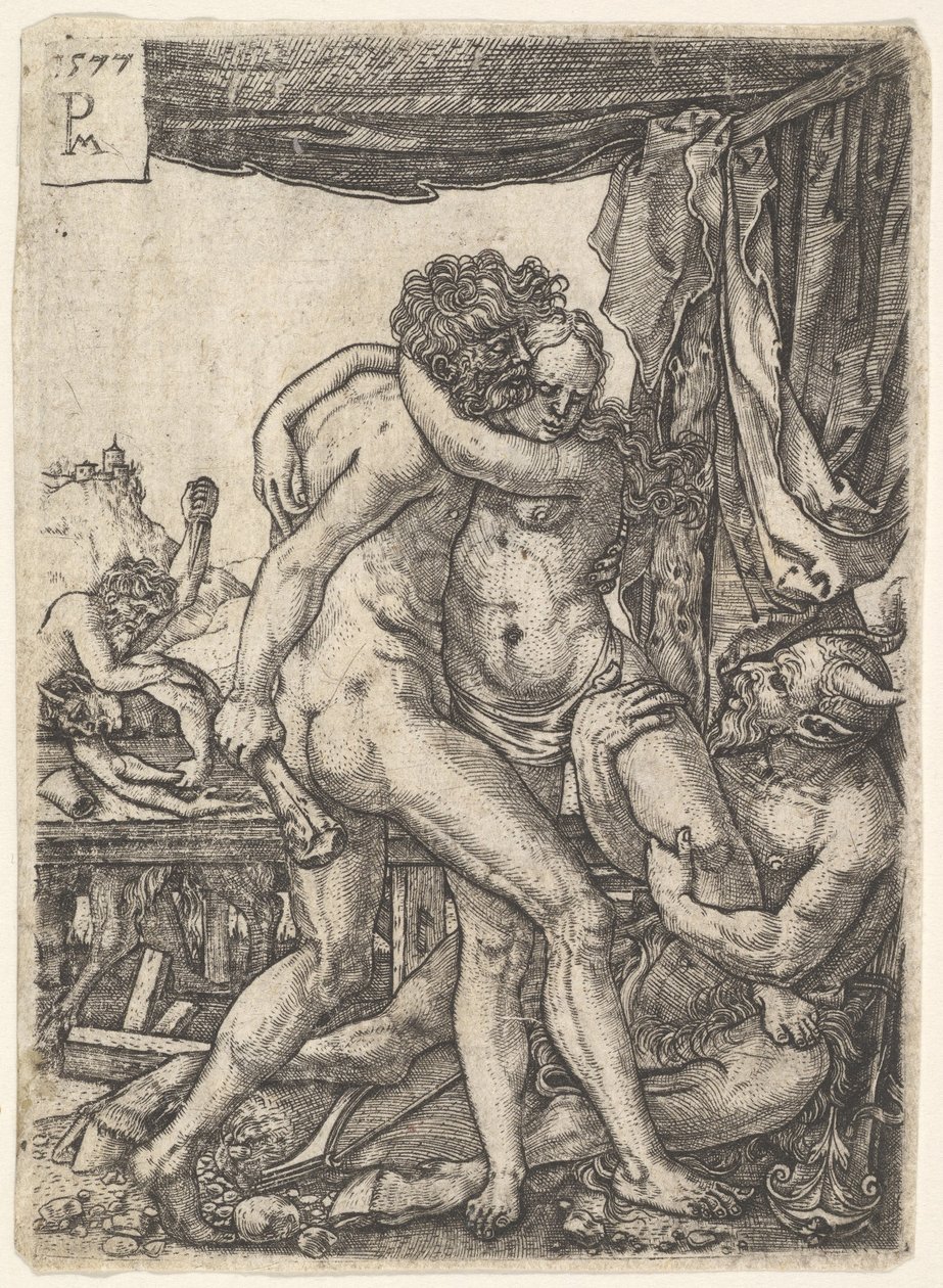 Hercules kjemper mot kentaurene, 1577. av Master PM