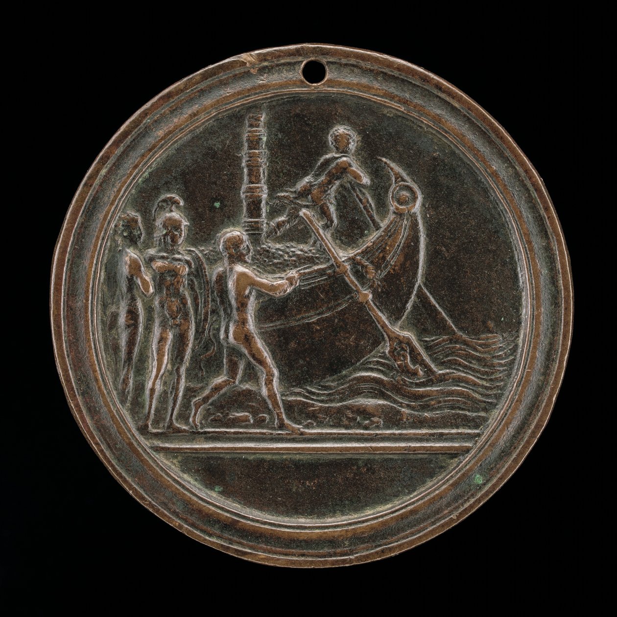 Sjøfartsscene. av Master of Coriolanus