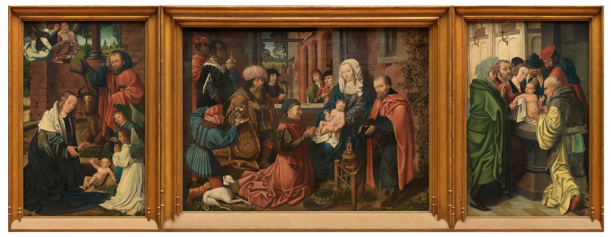 Epifani-triptyk (olje på panel) av Master of Frankfurt