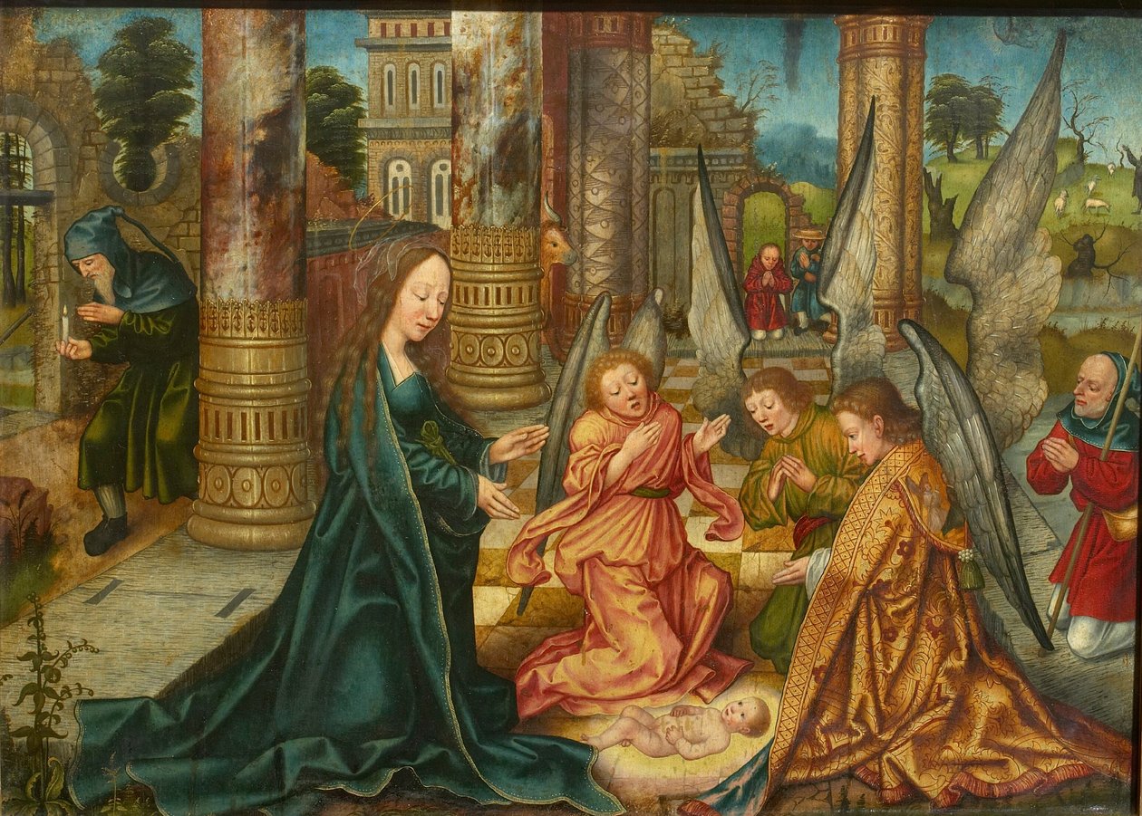 Kristi fødsel, ca. 1510. av Master of Frankfurt