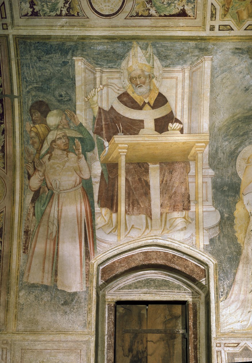 St. Ambrosius (fresco av Master of Mocchirolo