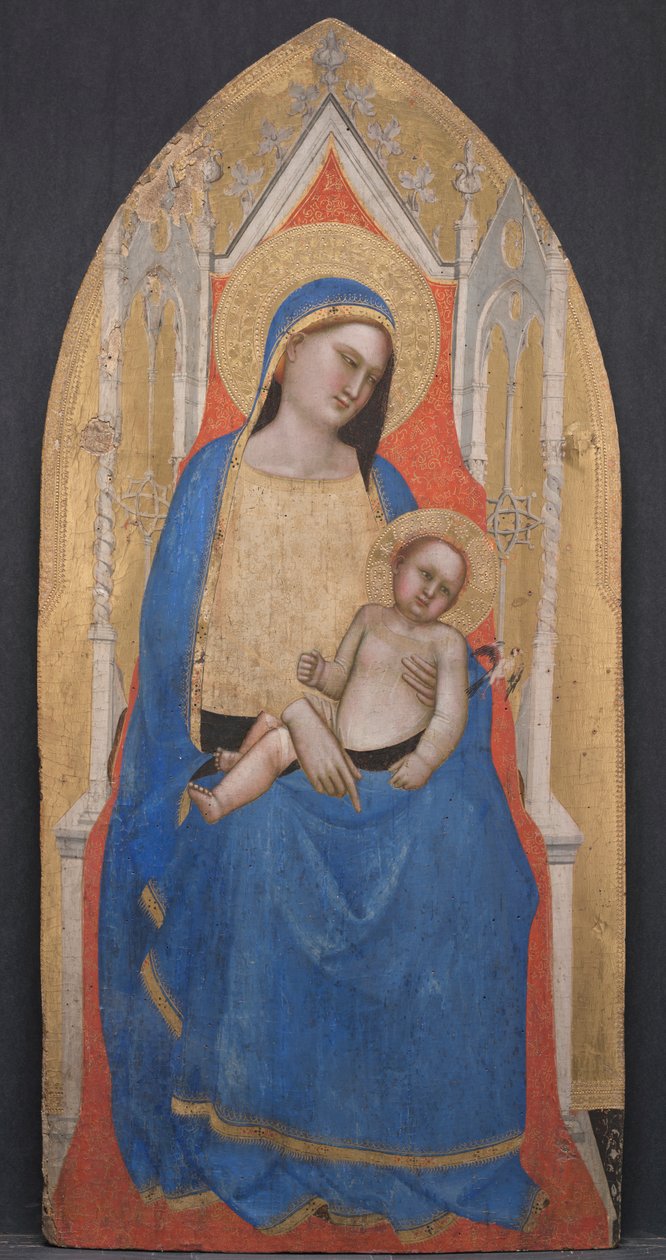 Madonna og Child Enthroned av Master of San Lucchese