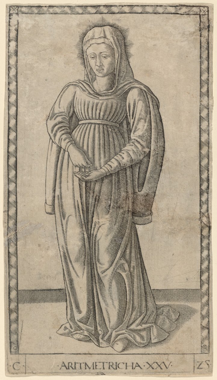 Aritmetricha (aritmetikk) av Master of the E Series Tarocchi