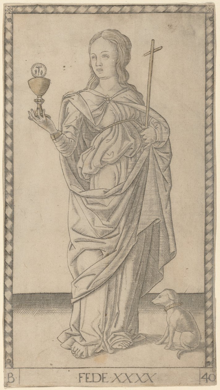 Fede (tro) av Master of the E Series Tarocchi