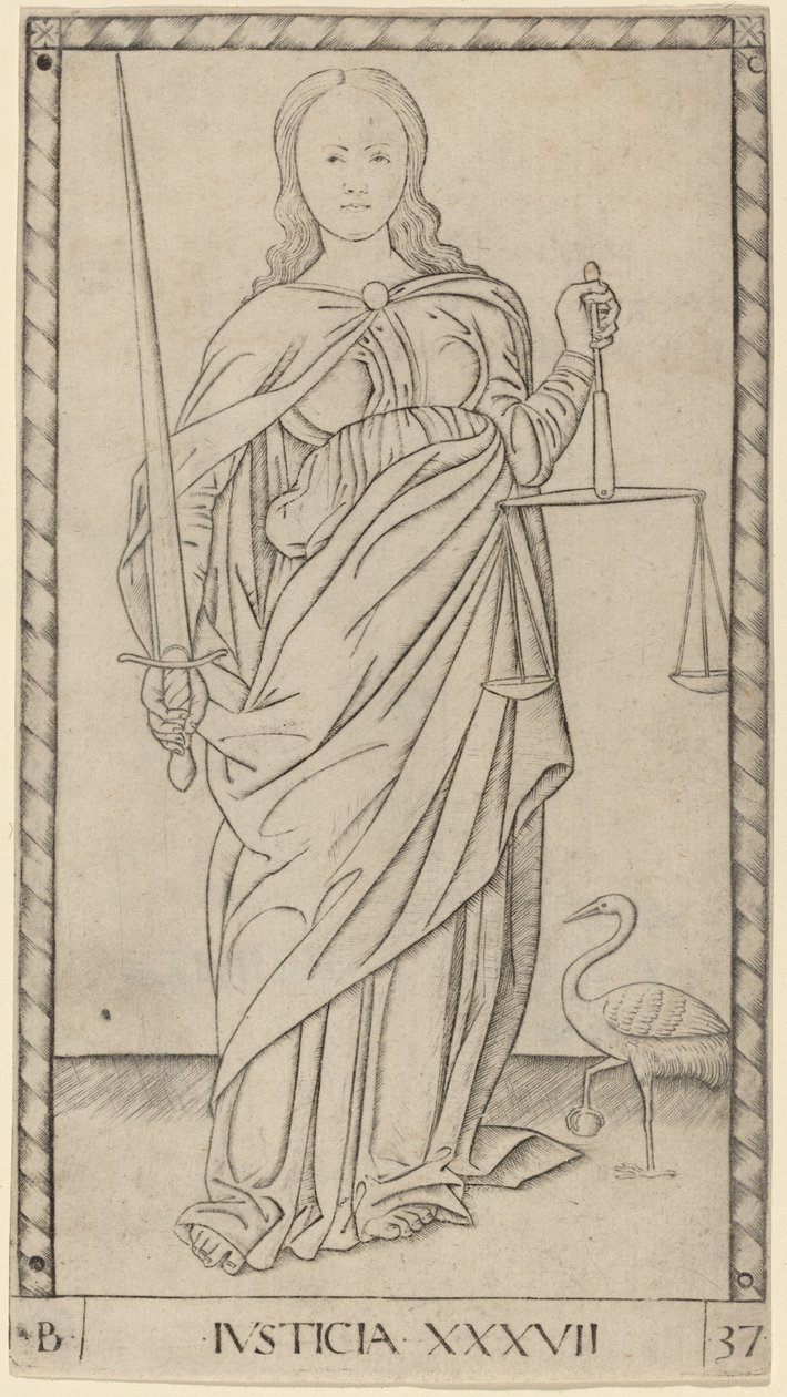 Rettferdighet av Master of the E Series Tarocchi