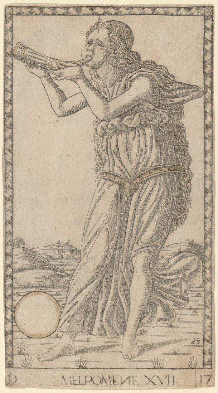 Melpomene av Master of the E Series Tarocchi