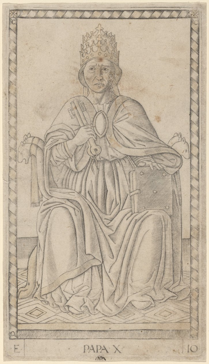 Pappa (pave) av Master of the E Series Tarocchi