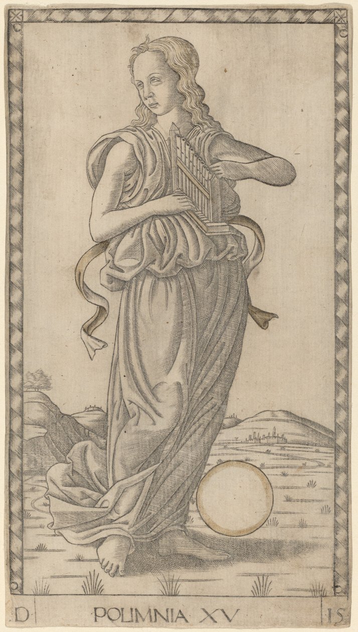 Polimnia (Polyhymnia) av Master of the E Series Tarocchi