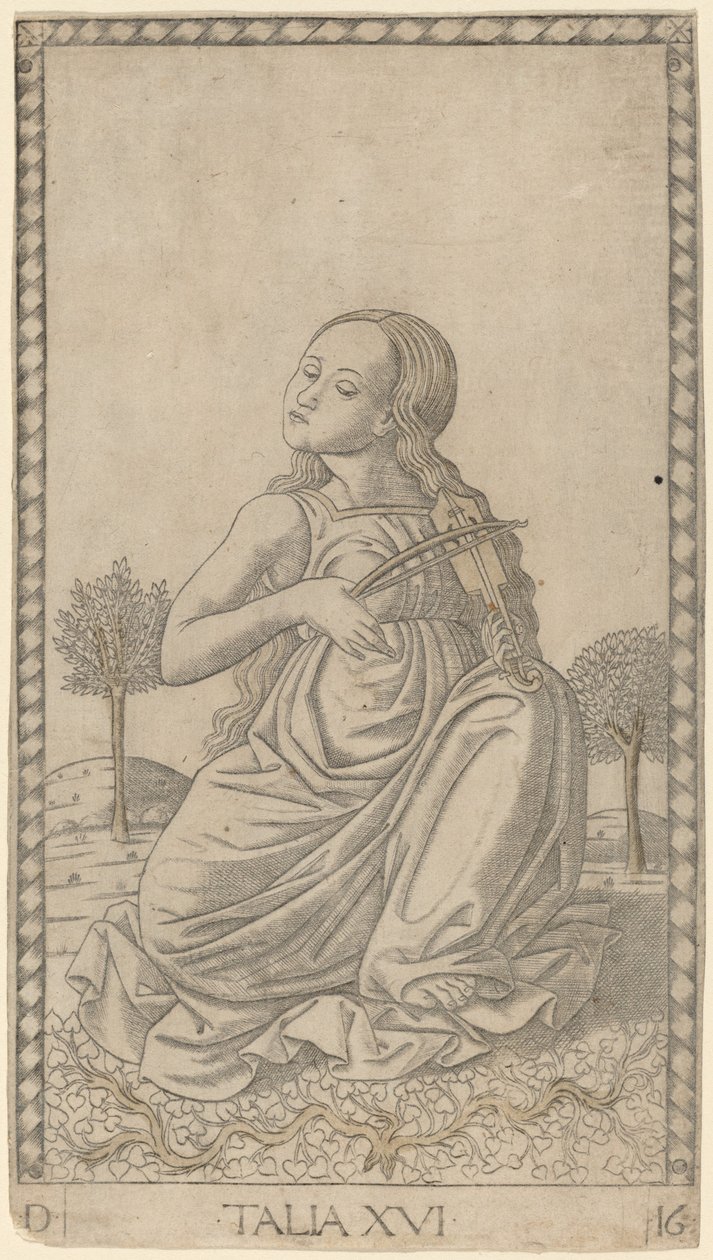 Talia (Thalia) av Master of the E Series Tarocchi