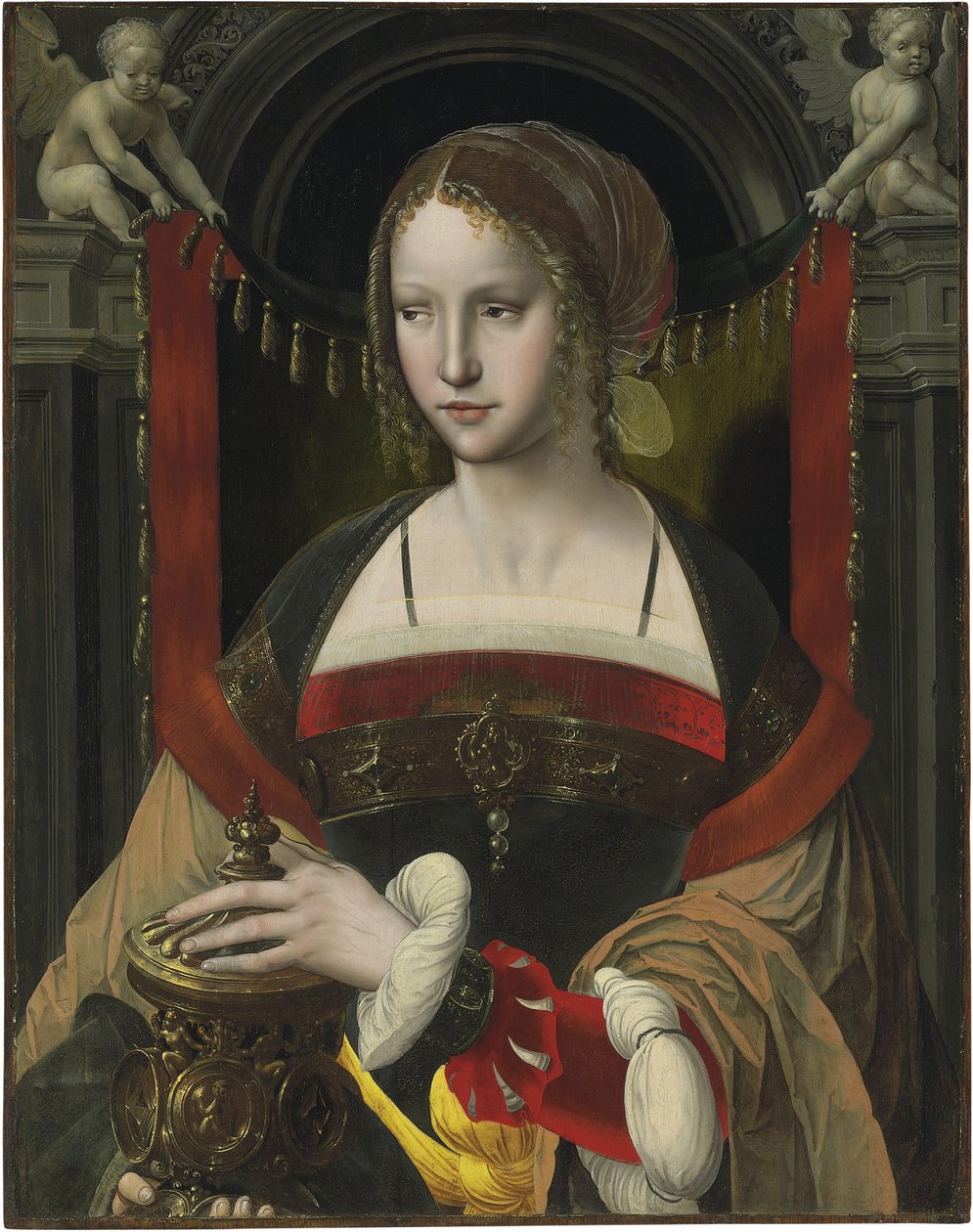 Den hellige Maria Magdalena av Master of the Parrot,