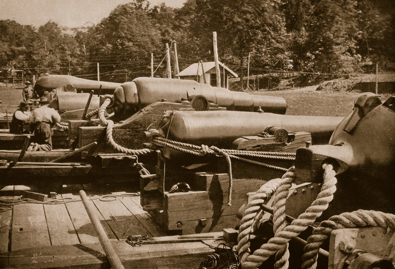 Batteri i Annapolis, 1861-65 (sepia-bilde) av Mathew B. Brady