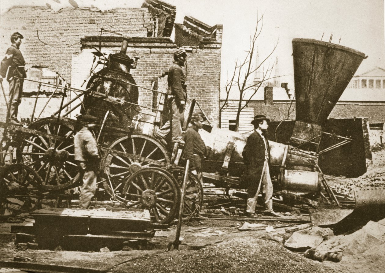 Ruiner i Richmond, Virginia, 1865 av Mathew B. Brady