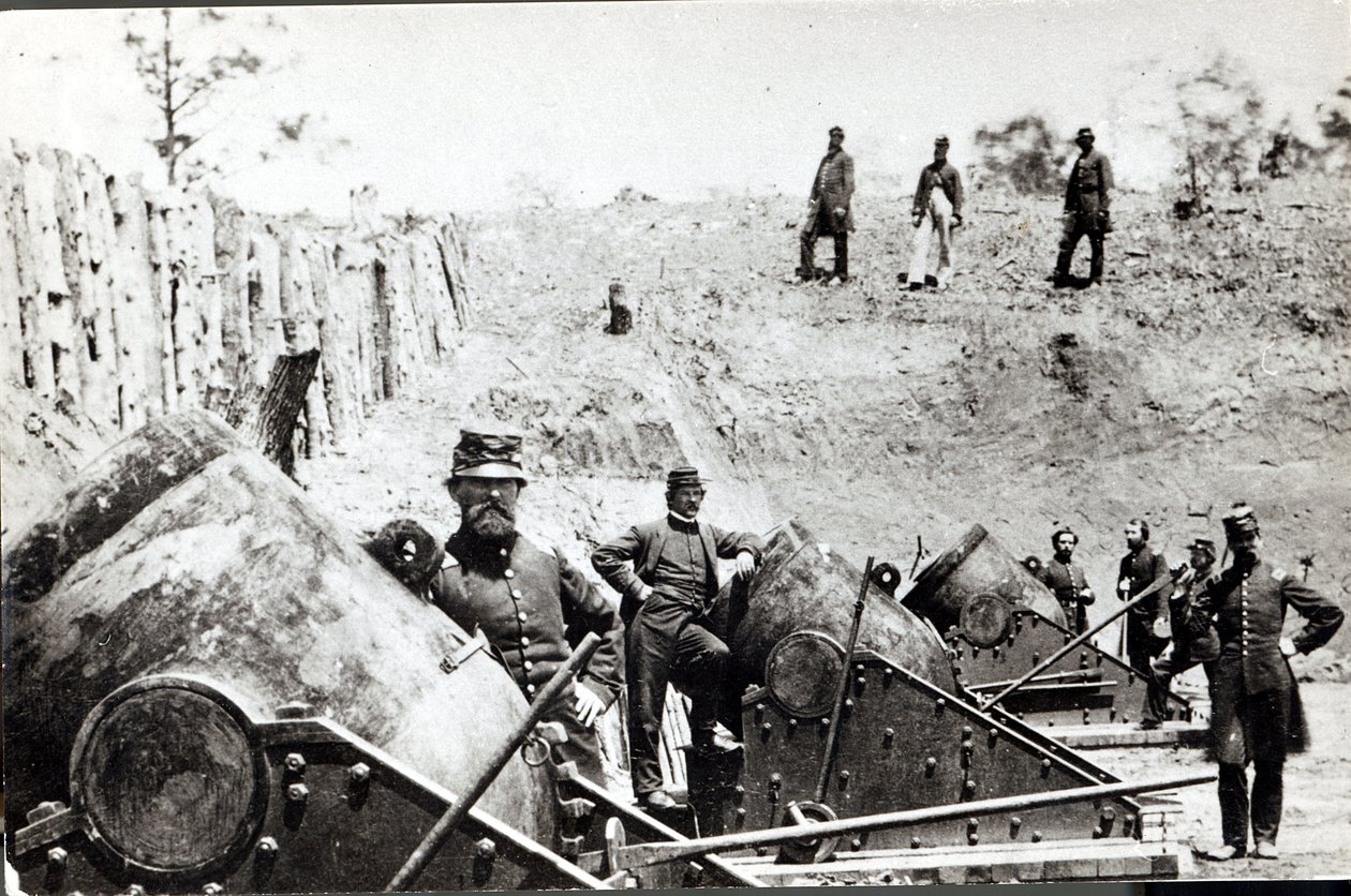 Batteri nr. 4 nær Yorktown, 1862 av Mathew B. Brady