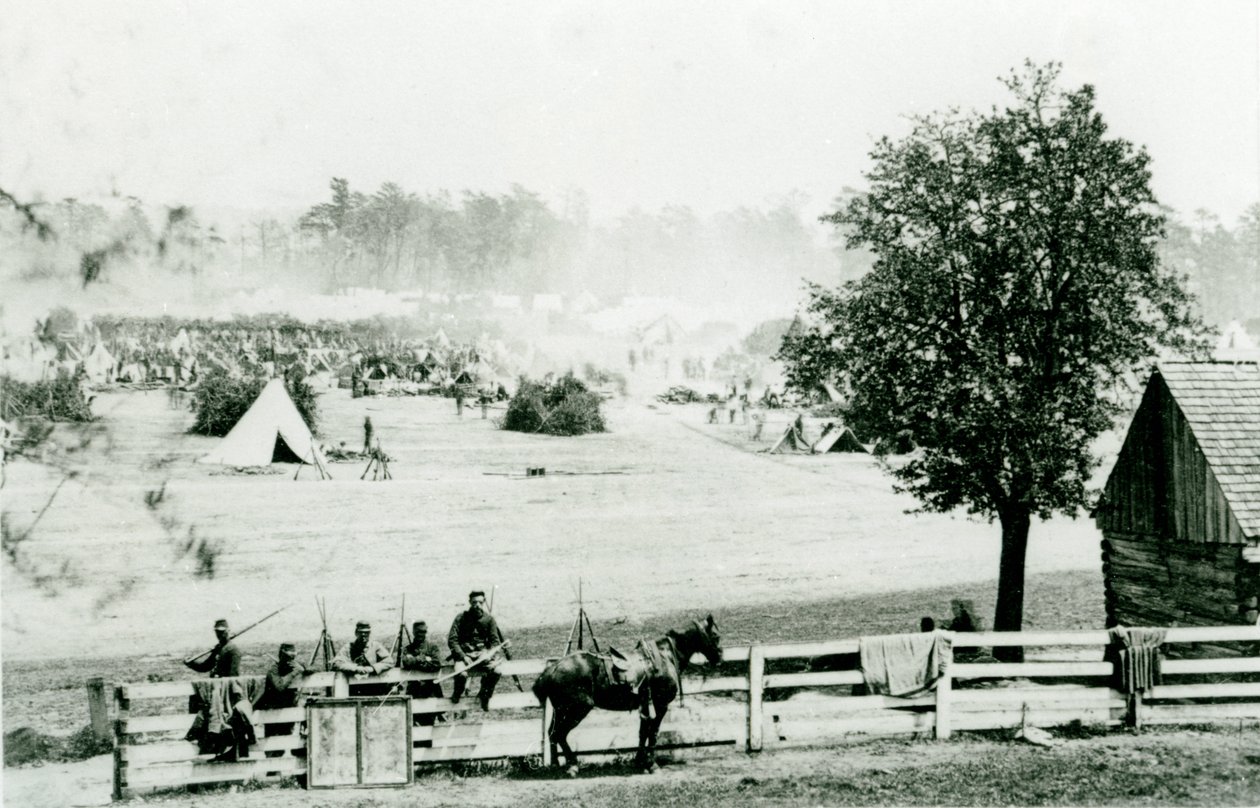 Camp Winfield Scott, nær Yorktown, 3. mai 1862 av Mathew B. Brady