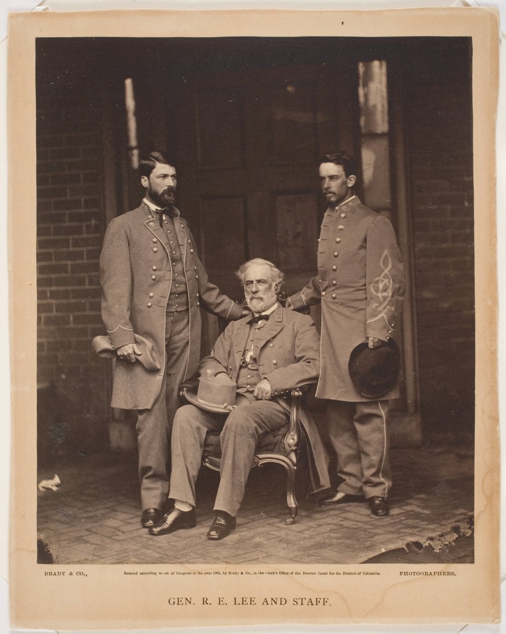 General Robert E Lee and Staff, 1865 (albumtrykk) av Mathew B. Brady