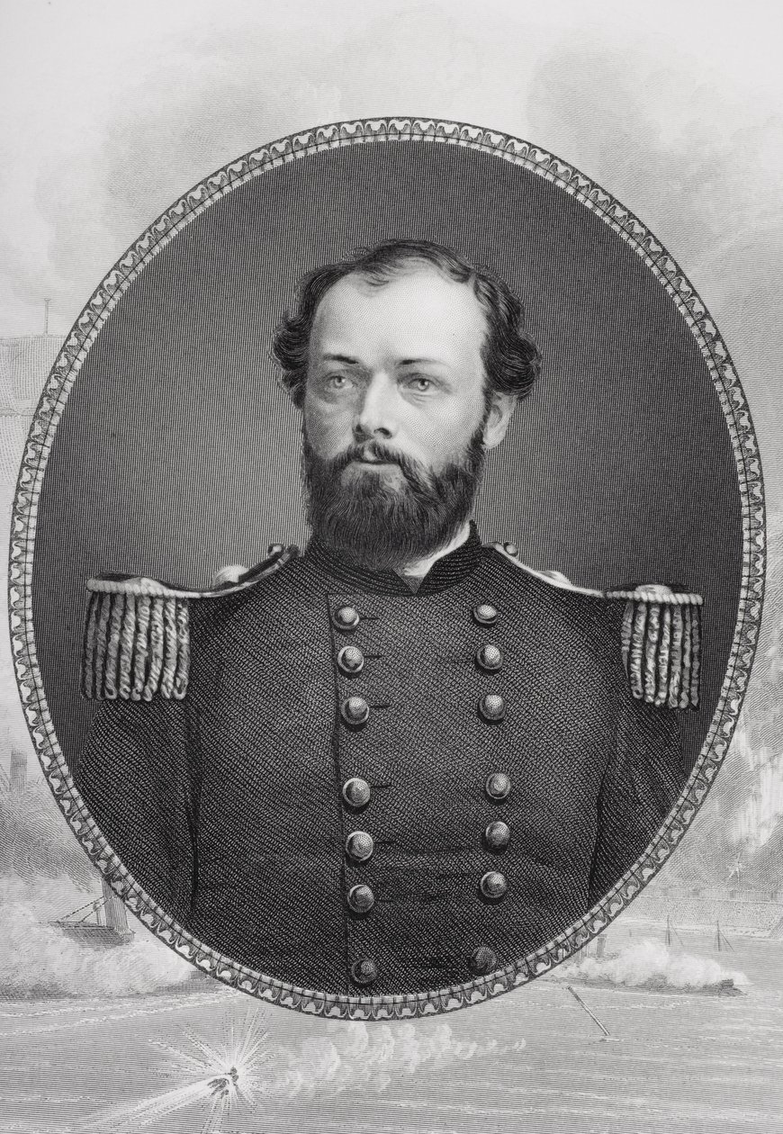 Portrett av general Quincy Adams Gillmore (1825-88) av Mathew B. Brady