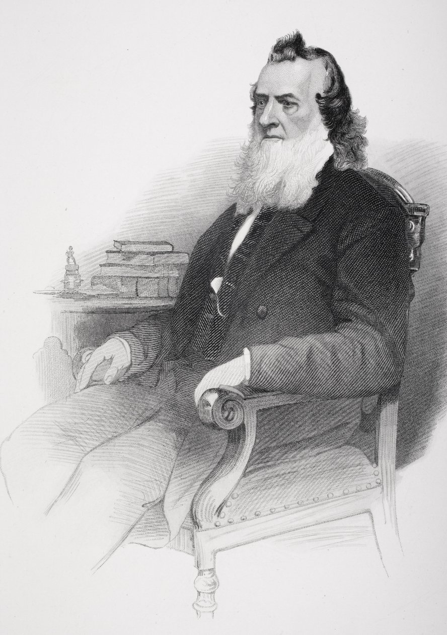 Portrett av Gideon Welles (1802-78) av Mathew B. Brady