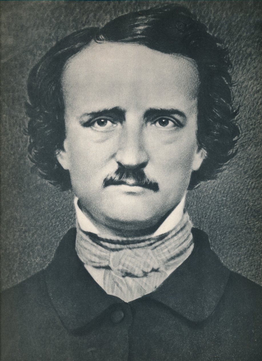 Edgar Allan Poe, c1840, 1939 av Mathew B. Brady