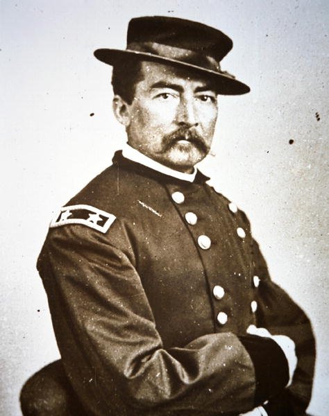 General Philip H. Sheridan (1831-88) (s/hvitt-bilde) av Mathew Brady