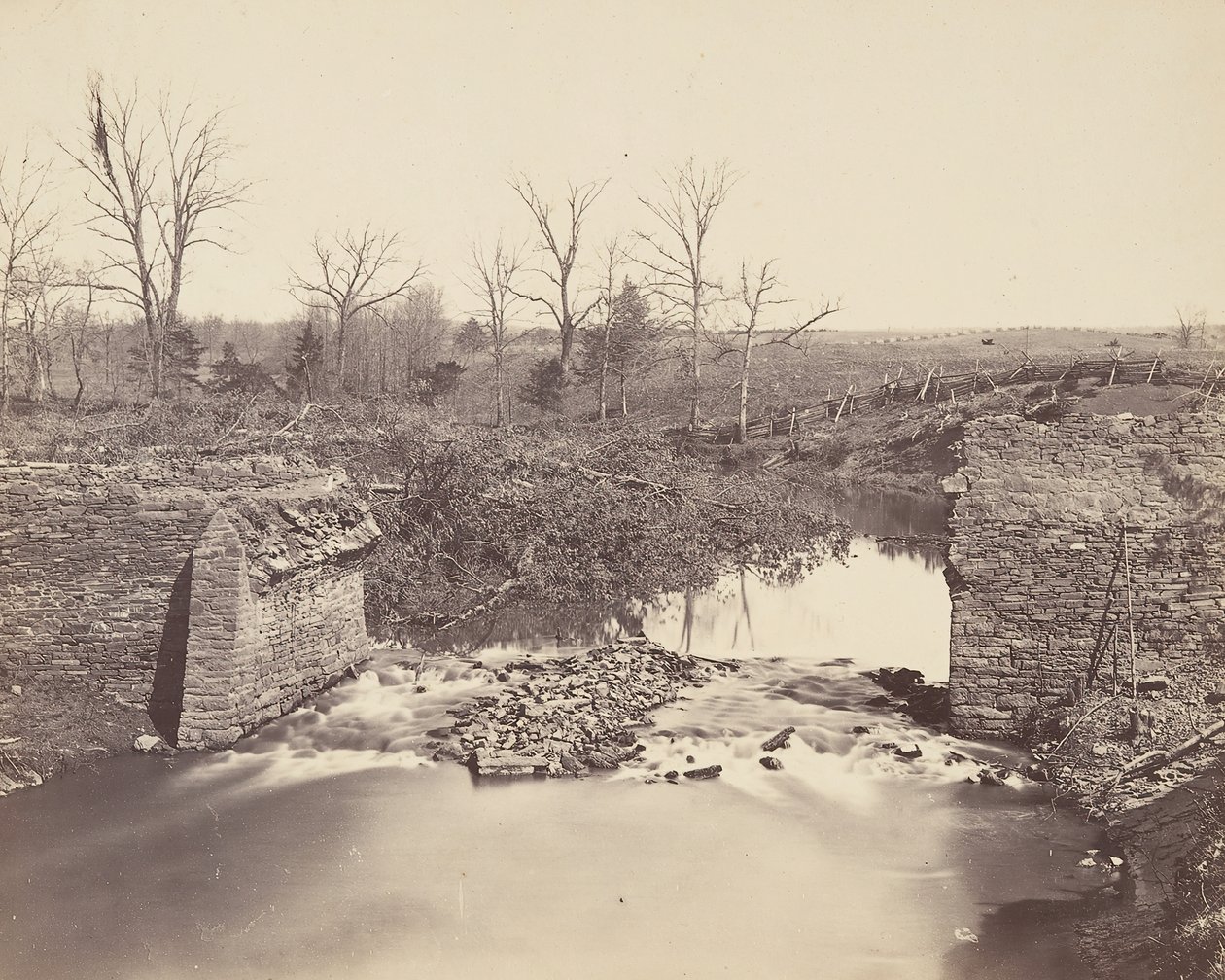 Stone Bridge - Bull Run, 1862. av Mathew Brady