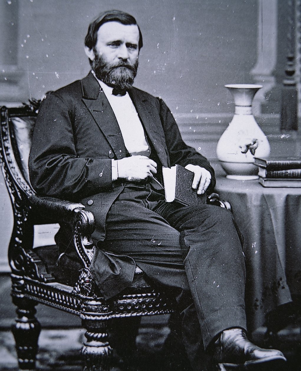 Ulysses Simpson Grant (1822-85) (s/hvitt-bilde) av Mathew Brady