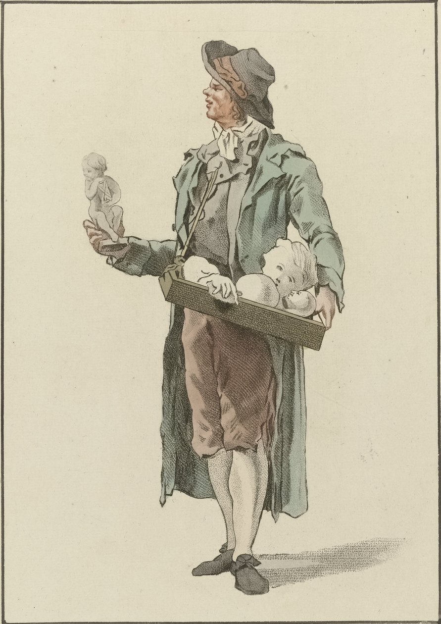 Gateselger med gipsfigurer av Mathias de Sallieth