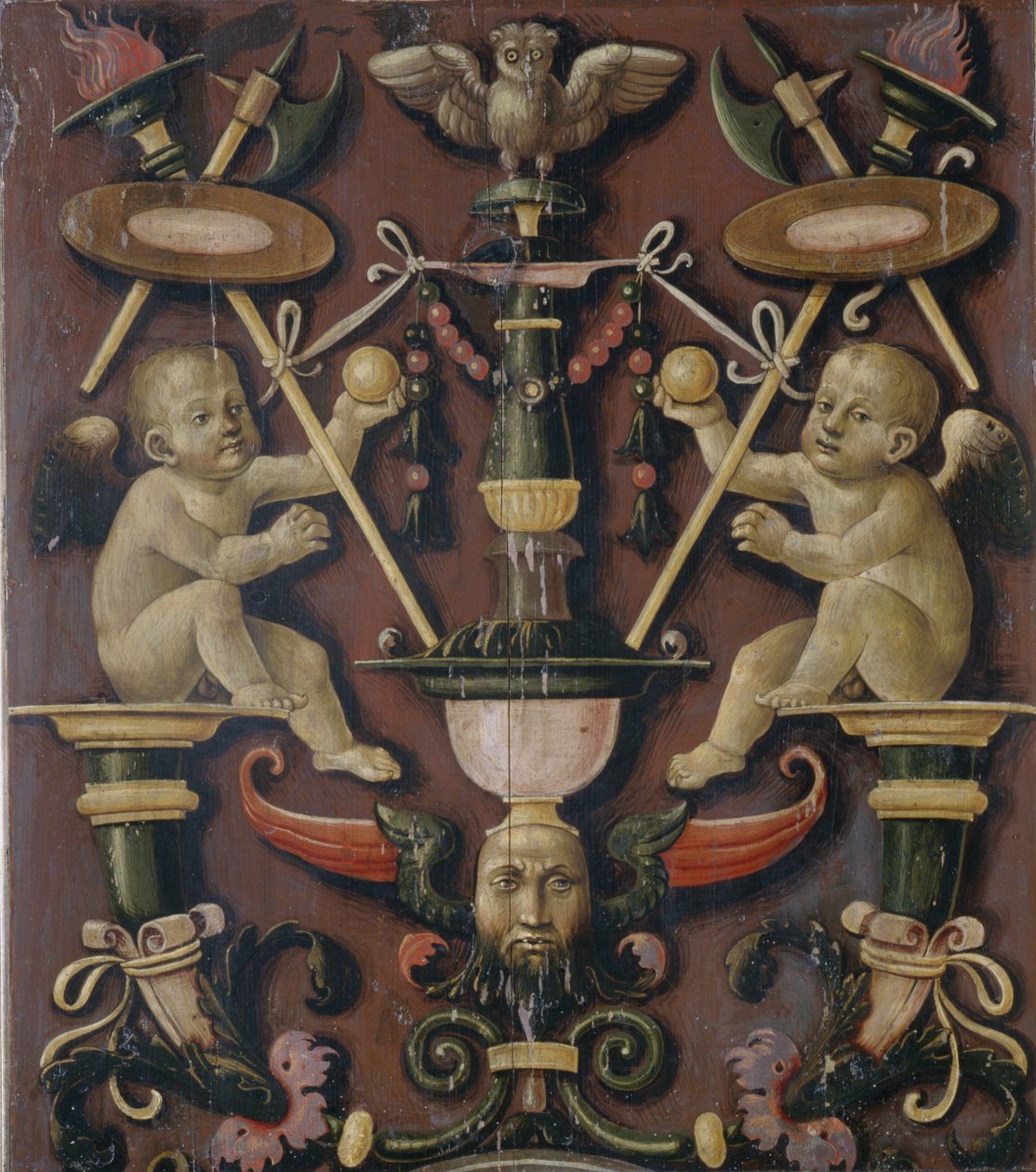 Motiv med Putti (tempera på bartre) av Matteo di Giuliano di Lorenzo Balducci